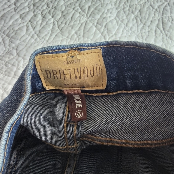 Driftwood Jackie Mid Rise Skinny Embroidered Bird Blue Jeans Size 25 - Picture 8 of 15